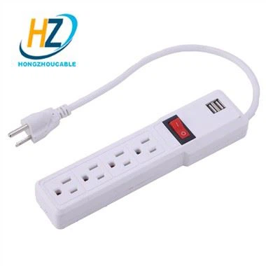 4-utičnica Strujna traka za zaštitu od prenapona s USB